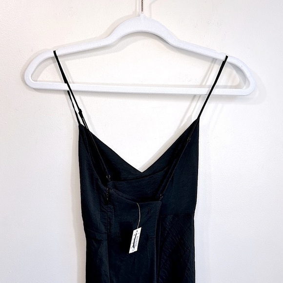 NWT Madewell The Layton Midi Slip Dress True Black Size 0 - Picture 7 of 16